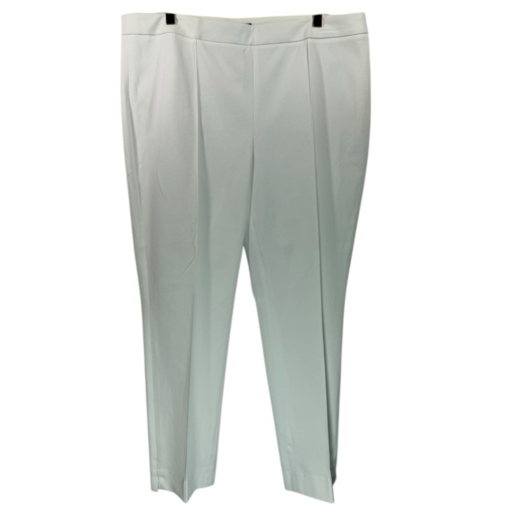 NWT Brooks Brothers Side Zip Ankle Pants White 14‎